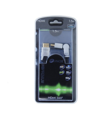 Sinox SHD HDMI kabel med Ethernet. 1,5m. Sort