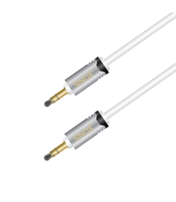 Sinox SHD mini jack kabel. 0,75m. Hvid