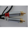 Sinox Phono kabel. 0,75m. Sort