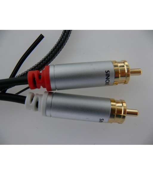 Sinox Phono kabel. 1,5m. Sort
