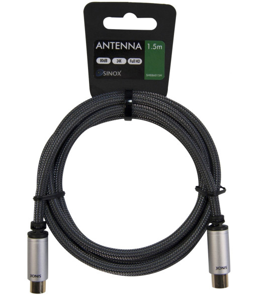 Sinox antennekabel. 3m. Sort M.