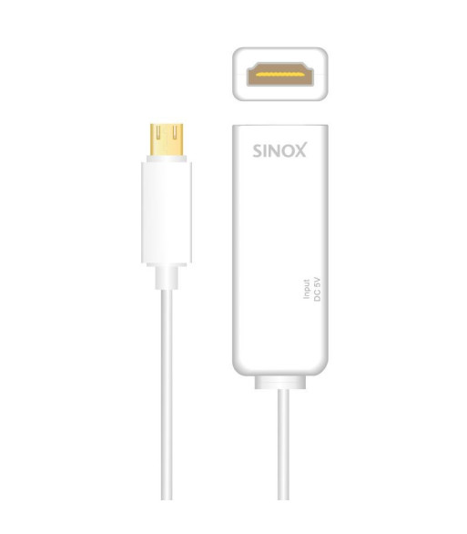 Sinox iMedia HDTV adapter. 0,2m. Hvid