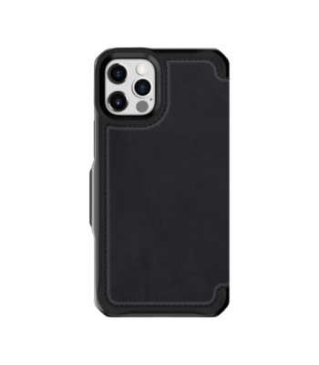 ITSKINS HYBRID FOLIO cover til iPhone 12 Pro Max®. Sort med genanvendt læder
