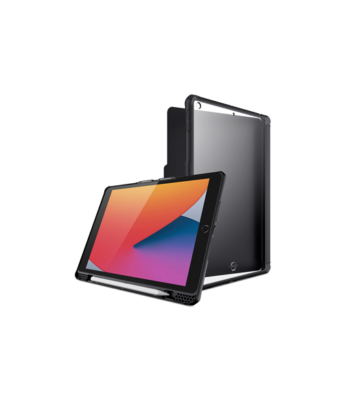 ITSKINS HYBRID SOLID FOLIO cover til iPad 10,2" 2021 (8. og 7. gen.)®. Sort