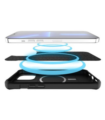 ITSKINS SPECTRUM MAGSAFE SILK cover til iPhone 13 Pro®. Sort
