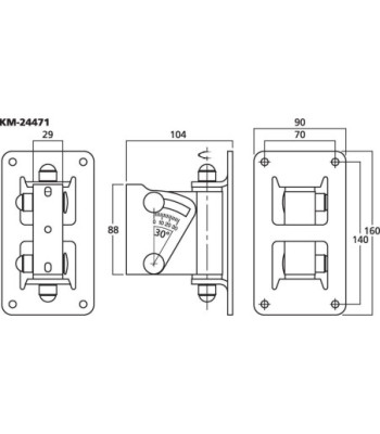 Vægbeslag - KM-24471 K_NIG / MEYER