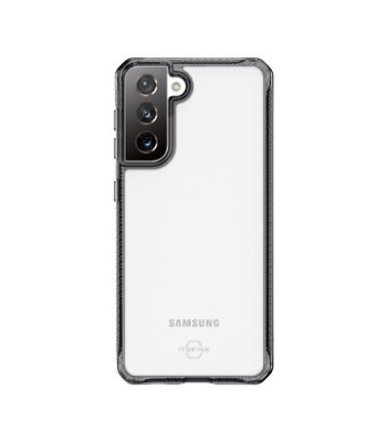 ITSKINS HYBRID CLEAR cover til Samsung Galaxy S21 + 4G / 5G®. Sort og gennemsigtig