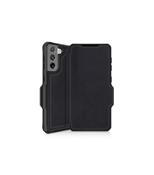 ITSKINS HYBRID FOLIO cover til Samsung Galaxy S21 4G / 5G®. Sort med genanvendt læder