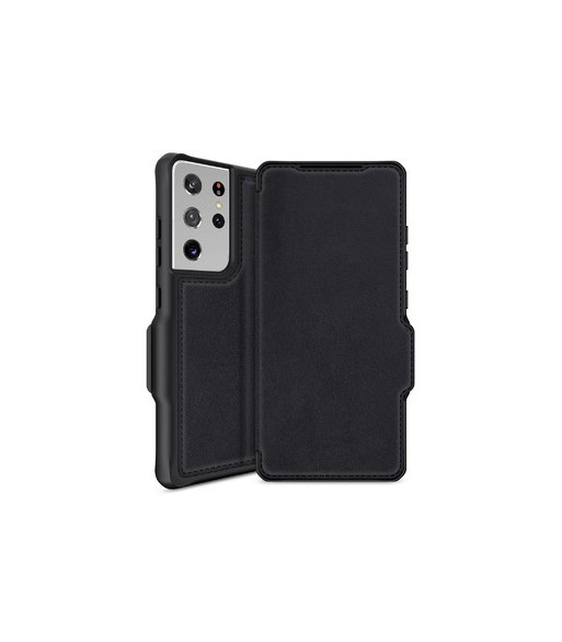 ITSKINS HYBRID FOLIO cover til Samsung Galaxy S21 Ultra 4G / 5G®. Sort med genanvendt læder