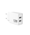 Sinox PRO 230V 2xUSB-A oplader 12W. Hvid