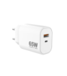 Sinox PRO 230V USB-A+USB-C PD oplader 65W. Hvid