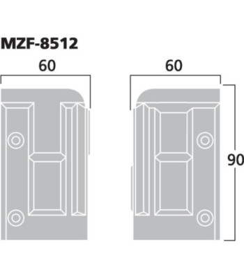Plastikhjørne - MZF-8512 MONACOR