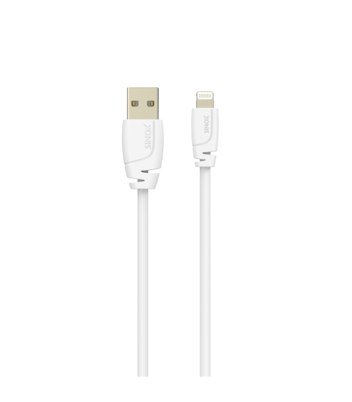 Sinox PRO Lightning kabel m/original Apple chip. 2m. Hvid