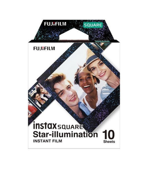 INSTAX Square film. 10 stykker. Sort med stjerner