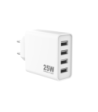 Sinox PRO 230V 4xUSB-A oplader 25W. Hvid