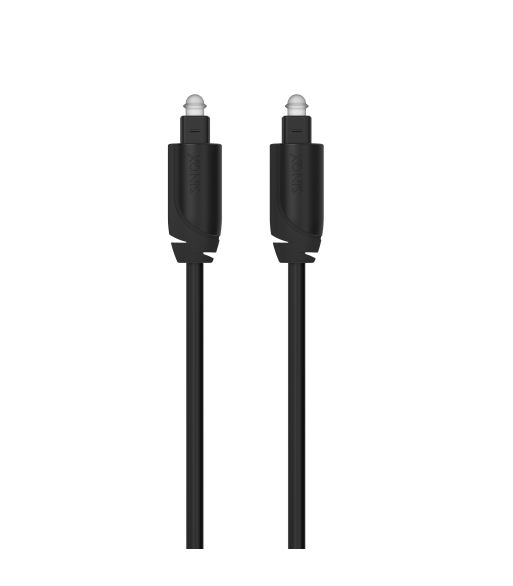 Sinox PRO optisk kabel. 1m. Grå/sort
