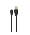 Sinox Micro USB kabel. 0,75m. Sort