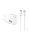 Sinox PRO 230V USB-C PD oplader 20W m/Lightning kabel. Hvid