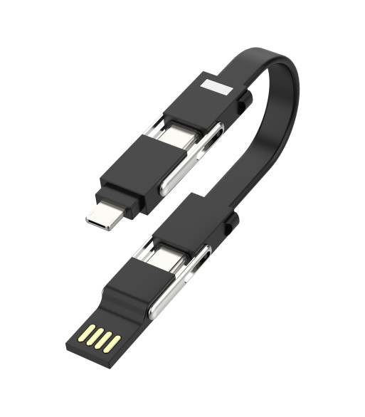 Sinox USB A+USB C-USB C+Micro+IOS, Sort