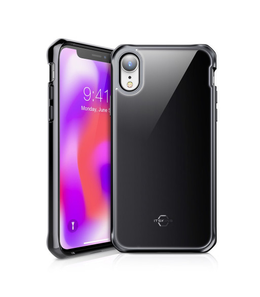 ITSKINS HYBRID GLASS cover til iPhone XR®. Sort