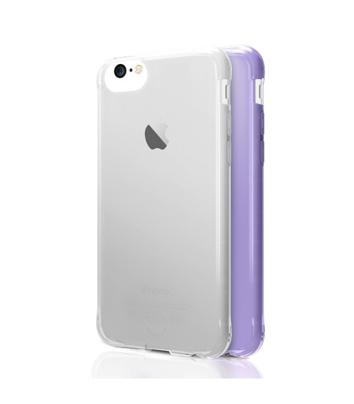 ITSKINS NANO DUO cover til iPhone 8 / 7 / 6s / 6®. Lys lilla og gennemsigtig