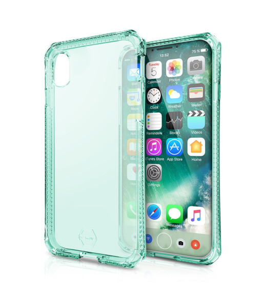 ITSKINS SPECTRUM CLEAR cover til iPhone XS / X®. Tiffany grøn