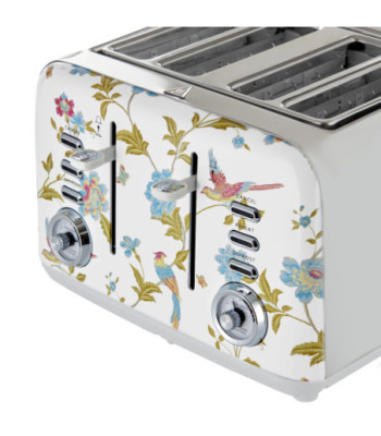 VQ Laura Ashley Slice Toaster. Hvid/sølv