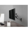 Sinox Office dobbelt skærm vægbeslag med gasspring. Op til 32". Sort