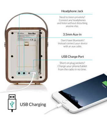 VQ Retro Mini radio. Walnut