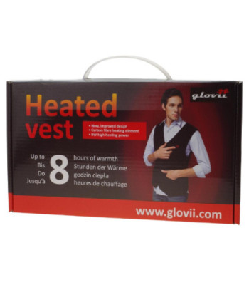 Glovii opvarmet fleecevest XXL. Sort