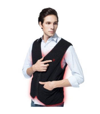 Glovii opvarmet fleecevest XXL. Sort