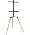 My Wall Tripod TV gulvstand med drejbar top. 42"-65". Lyst træ/sort