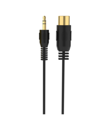 Sinox 5-pin DIN til mini jack kabel. 1m. Sort