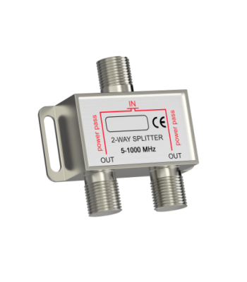 Sinox antennesplitter med F-stik. 3 F-stik medfølger