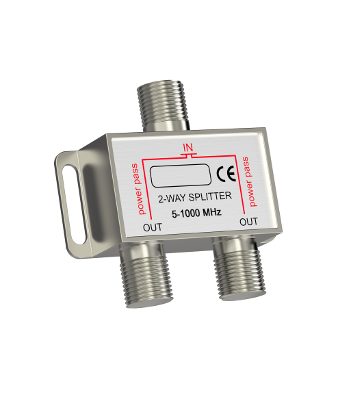 Sinox antennesplitter med F-stik. 3 F-stik medfølger
