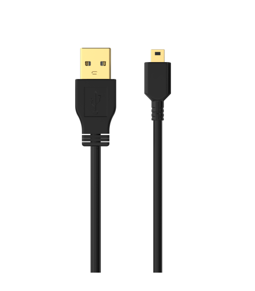 Sinox USB A - Mini USB kabel. 2m. Sort