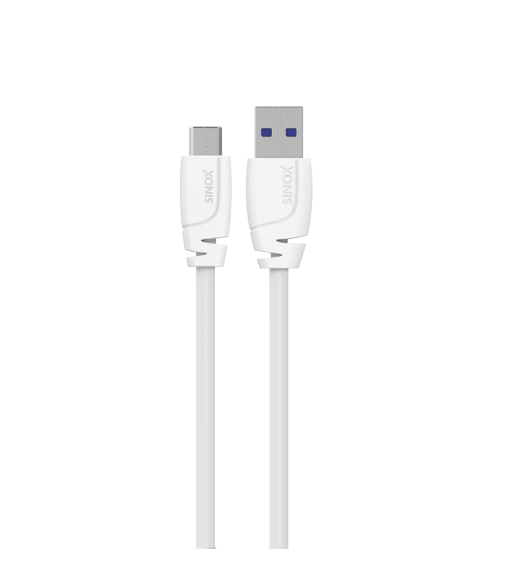 Sinox PRO USB C til USB A kabel. 2m. Hvid