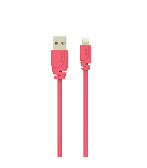 Sinox PRO Lightning kabel m/original Apple chip. 1m. Pink