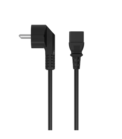 Sinox 3-pin strømkabel. 1,8m. Sort