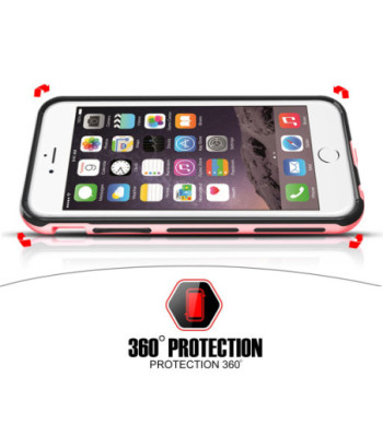 ITSKINS HYBRID EDGE cover til iPhone 6s Plus / 6 Plus®. Rosa og sort