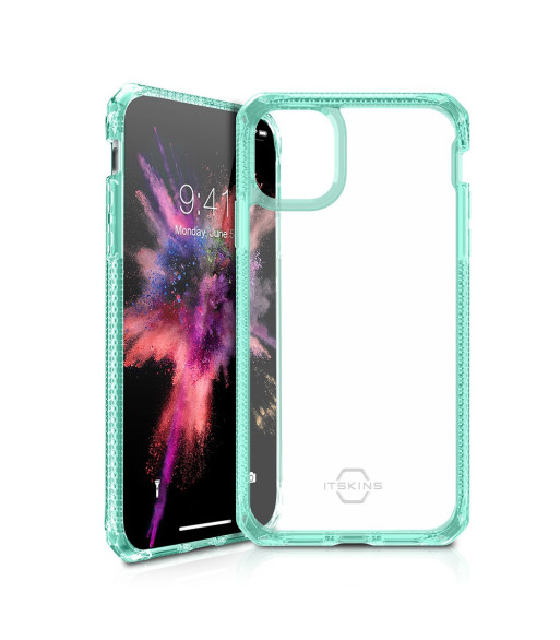 ITSKINS HYBRID CLEAR cover til iPhone 11 Pro / XS / X®. Tiffany grøn og gennemsigtig