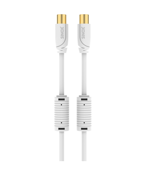 Sinox PRO antennekabel. YouSee & Stofa godkendt. 5m. Hvid