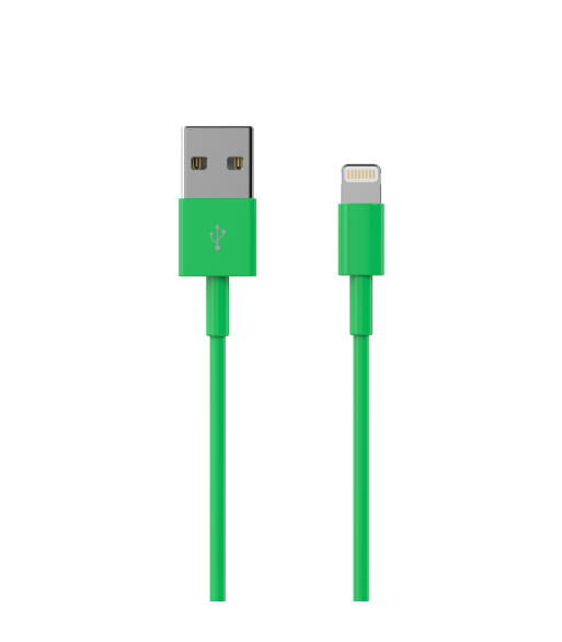Sinox Lightning kabel. 2m. Grøn