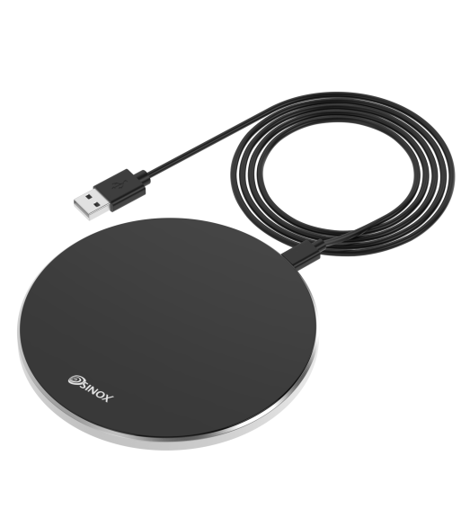 Sinox PRO trådløs 10W opladerplade. 1m. Sort