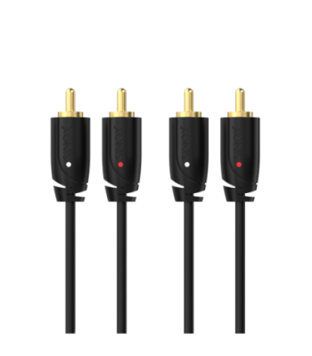 Sinox PRO Phono kabel. 5m. Sort