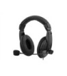 Deltaco USB-headset med mikrofon o volymkontroll 2m kabel