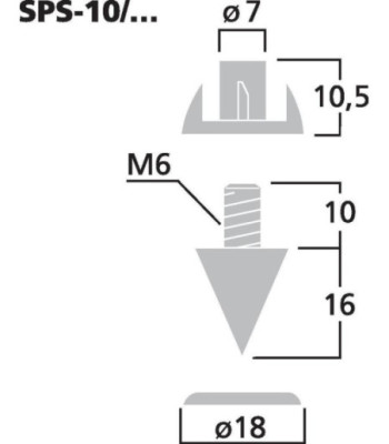Højttalerspikes - SPS-10/GO MONACOR