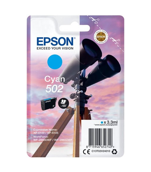 EPSON Singlepack Cyan 502 Ink - Blækpatron