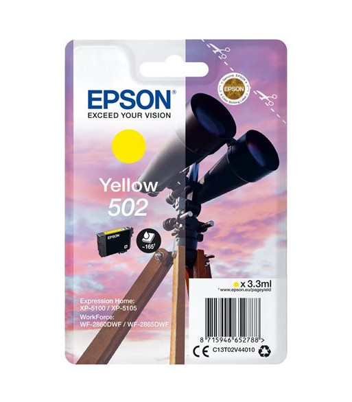 EPSON Singlepack Yellow 502 Ink - Blækpatron