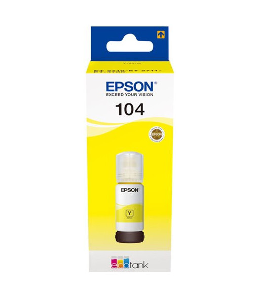 EPSON 104 EcoTank Yellow ink bottle (WE) - Blækflaske